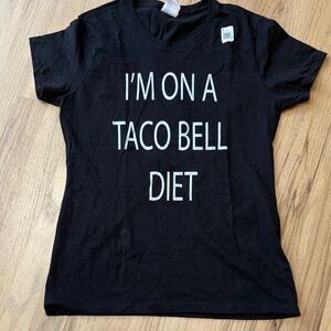 Port and Company Black Tee - Taco Bell Diet